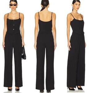 PISTOLA Denim Marcia Fitted Sleeveless Vest Pleated Pant Women’s Jumpsuit